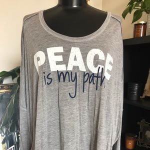 NWOT Peace Love World Top